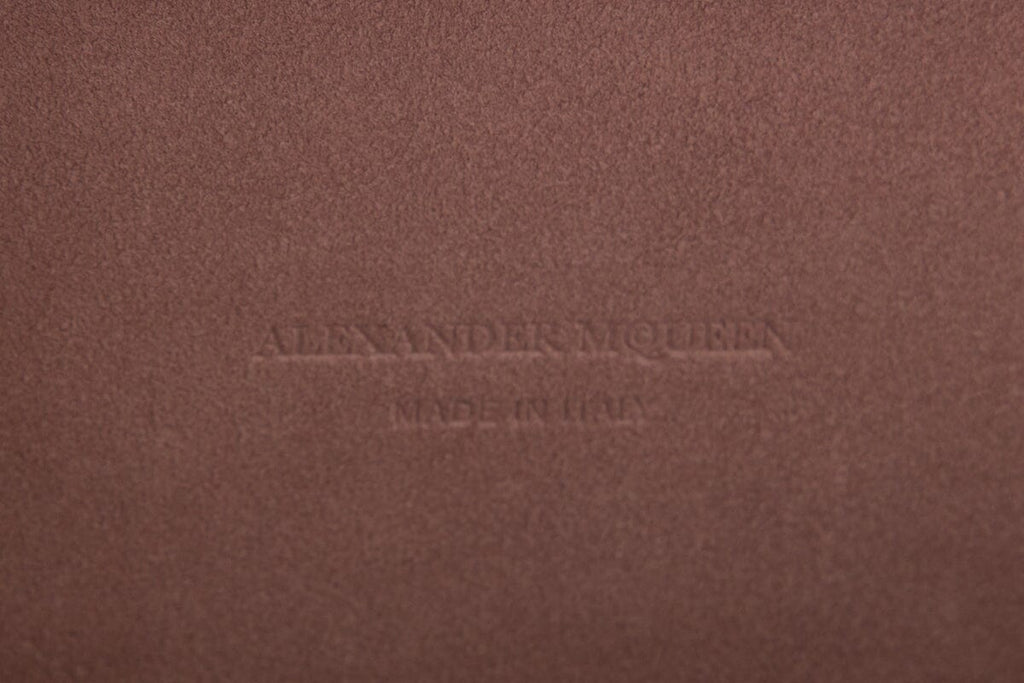 Alexander McQueen King & Queen Black Nappa Leather & Gold Hardware Clutch