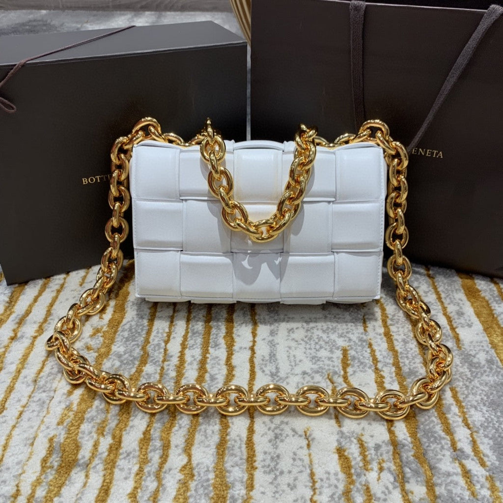 GLAMI Chain Cassette Bag For Women 10.2in/26cm In White 631421VBWZ09143