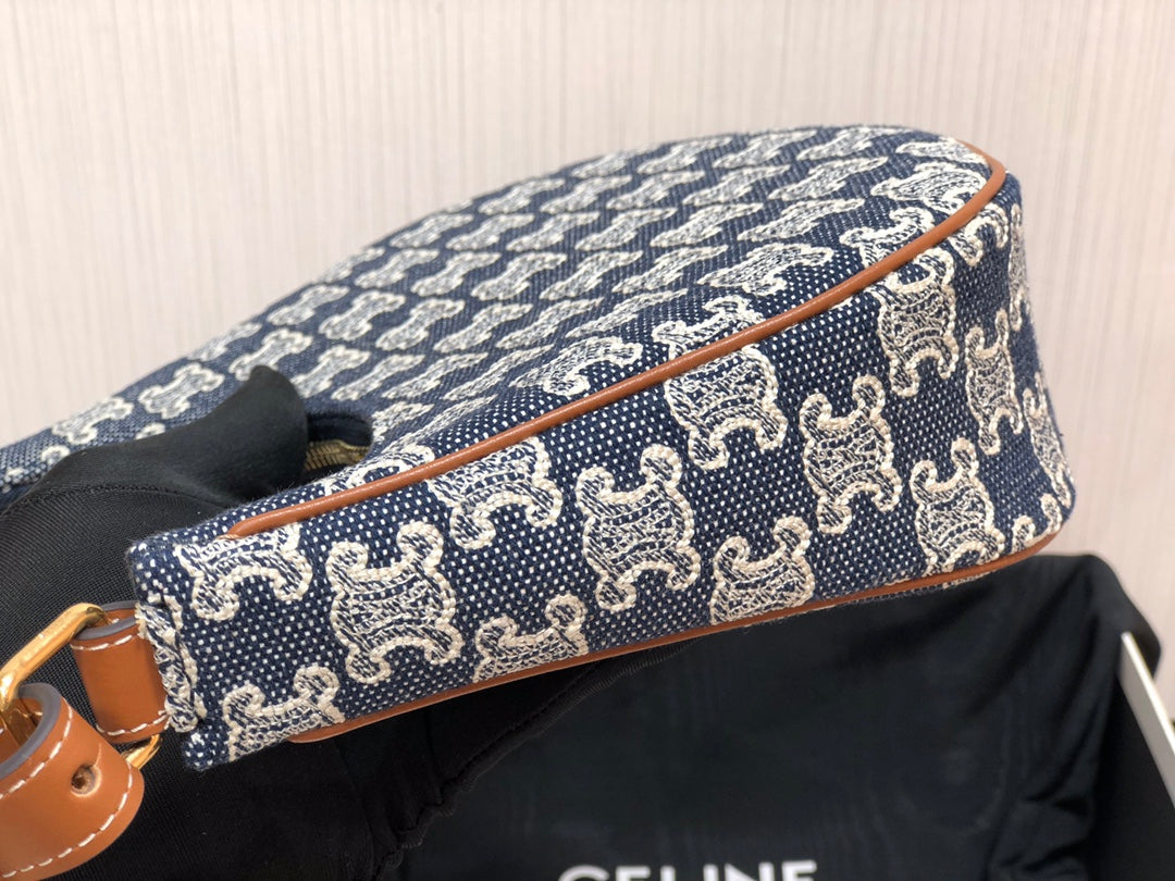 GLAMI Ava Bag In Triomphe Canvas Denim For Women 9in/23cm