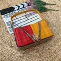 GLAMI Horseferry Print Quilted Small Lola Bag Monogram Red And Orange For Women, Bags 9in/23cm