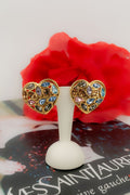 Boucles d'oreilles "coeur" Yves Saint Laurent