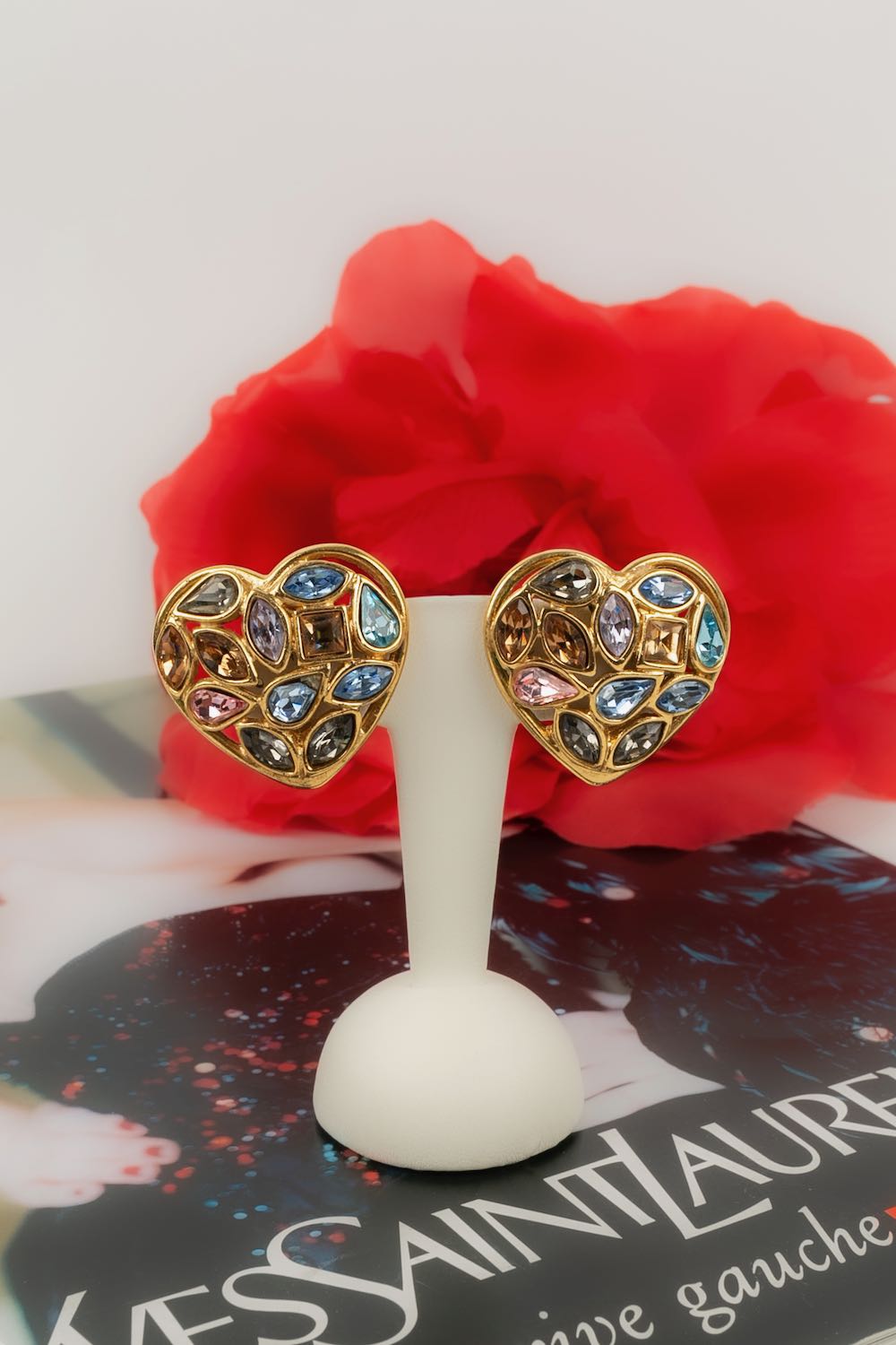 Boucles d'oreilles "coeur" Yves Saint Laurent