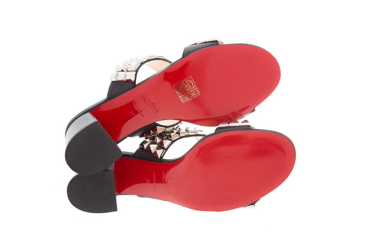 Christian Louboutin Black Slides SZ 37