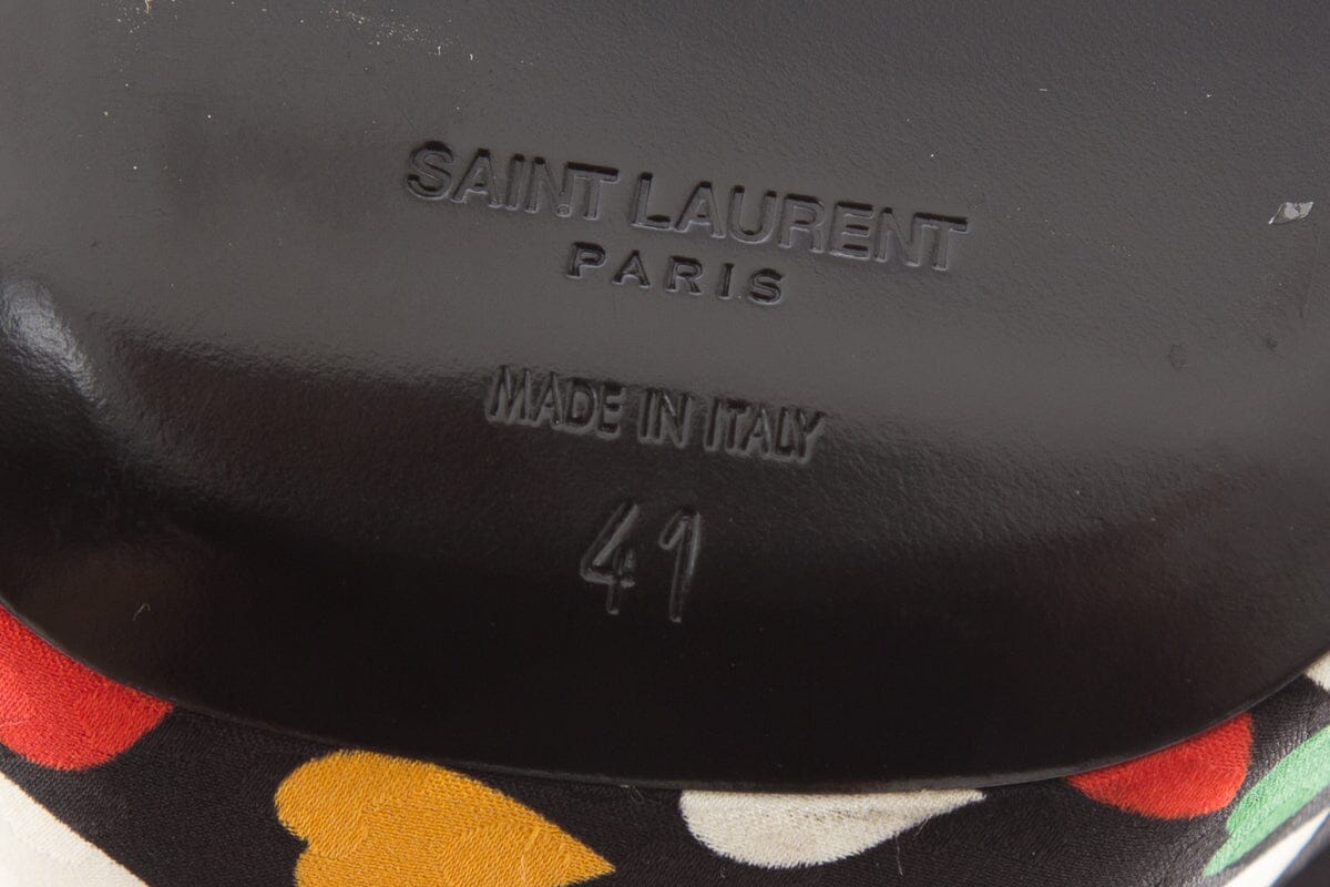 Saint Laurent Multi Heart Print  Platform Heels SZ 41