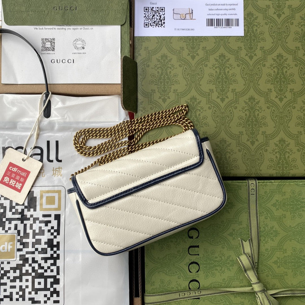 Glami Marmont Super Mini Bag White For Women 6in/16cm Glami
