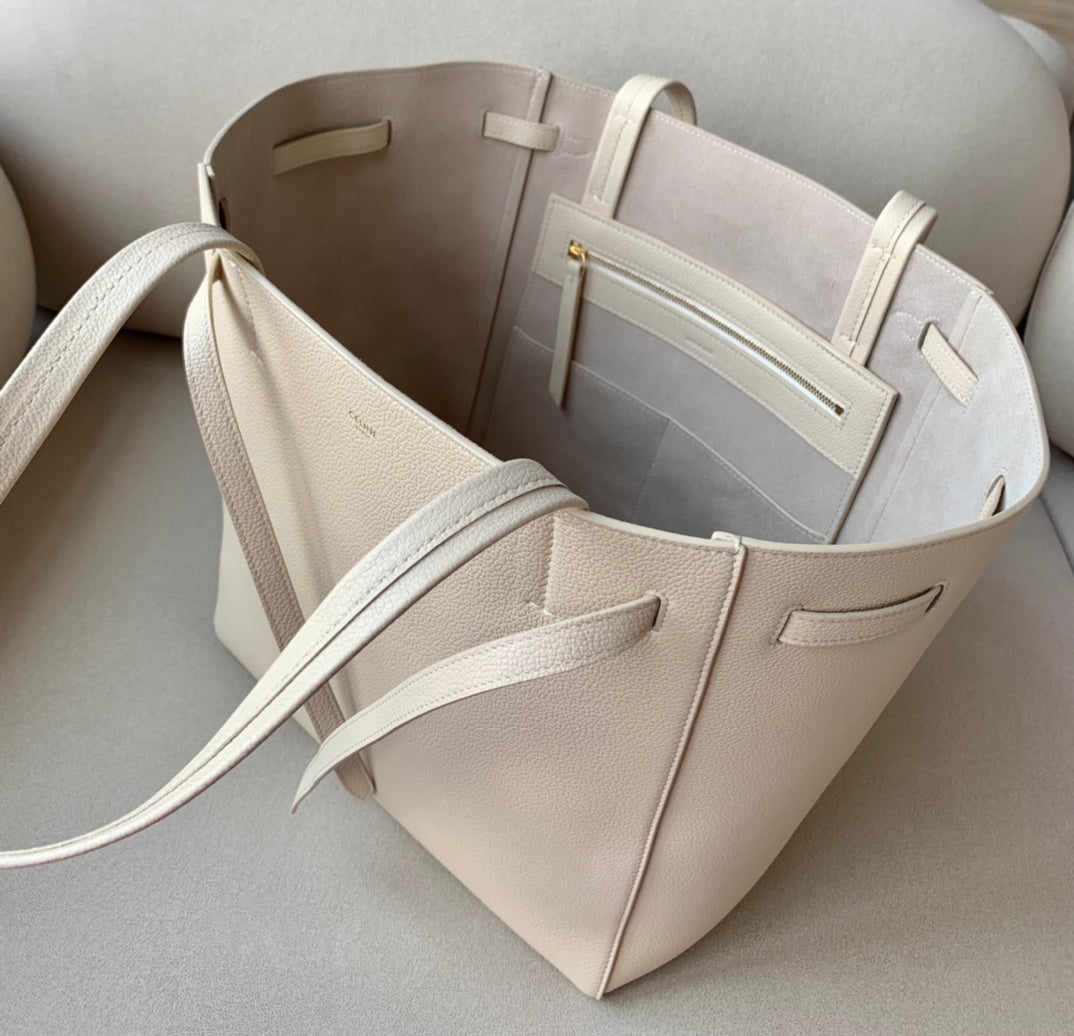 CE Small Cabas Phantom In Soft Grained Beige For Women 12in/31cm 