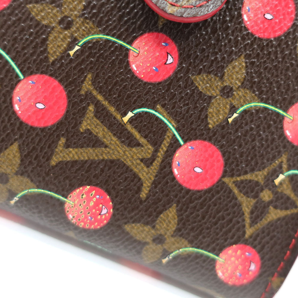 Louis Vuitton Double Fold Wallet Compact Zip M95005 Monogram Cherry GD  Vill Rong Collaboration Items Women  Dress Small  Bag