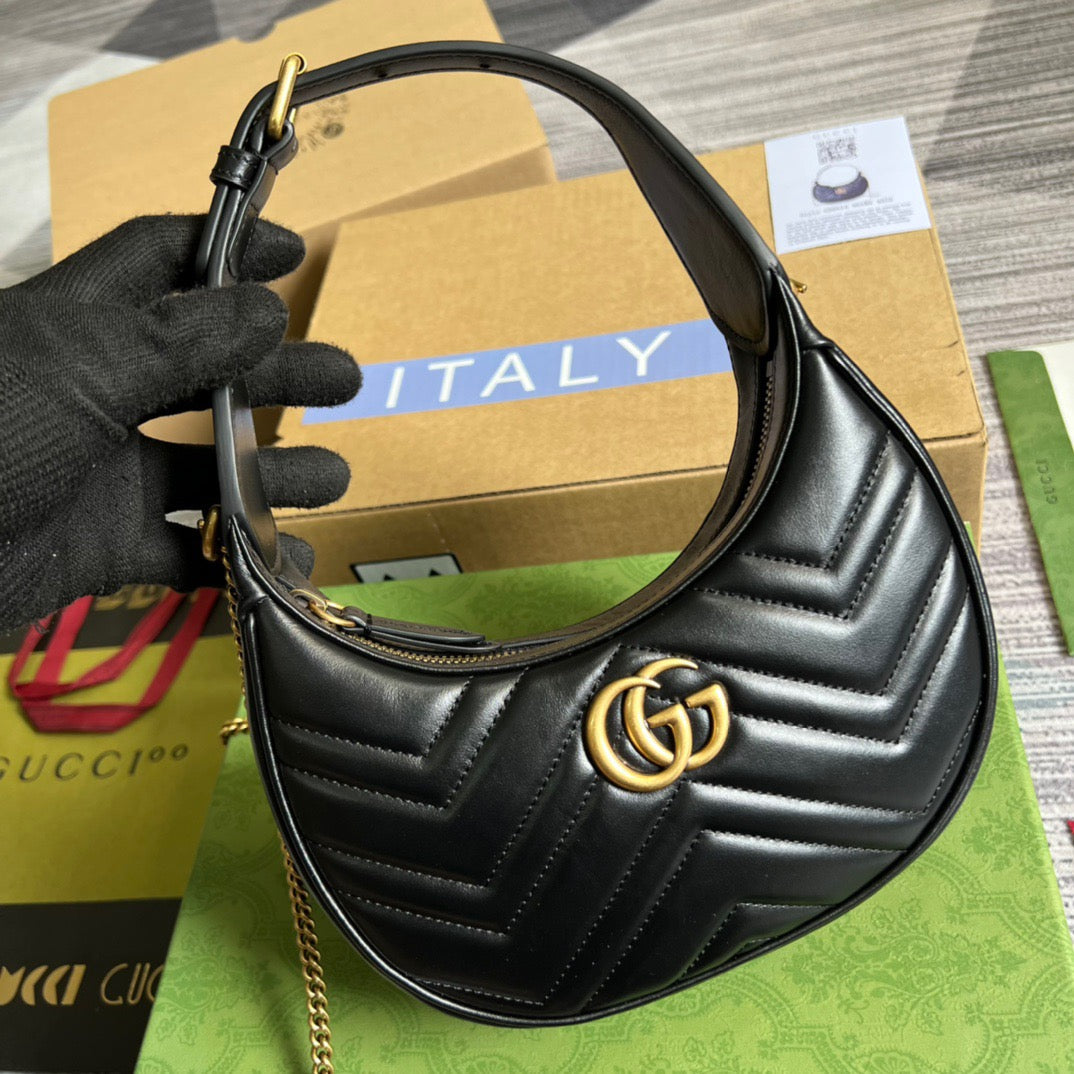Glami Marmont Half Moon Shaped Mini Bag Black For Women, Women’s Bags 8.5in/22cm Glami 699514 DTDHT 1000