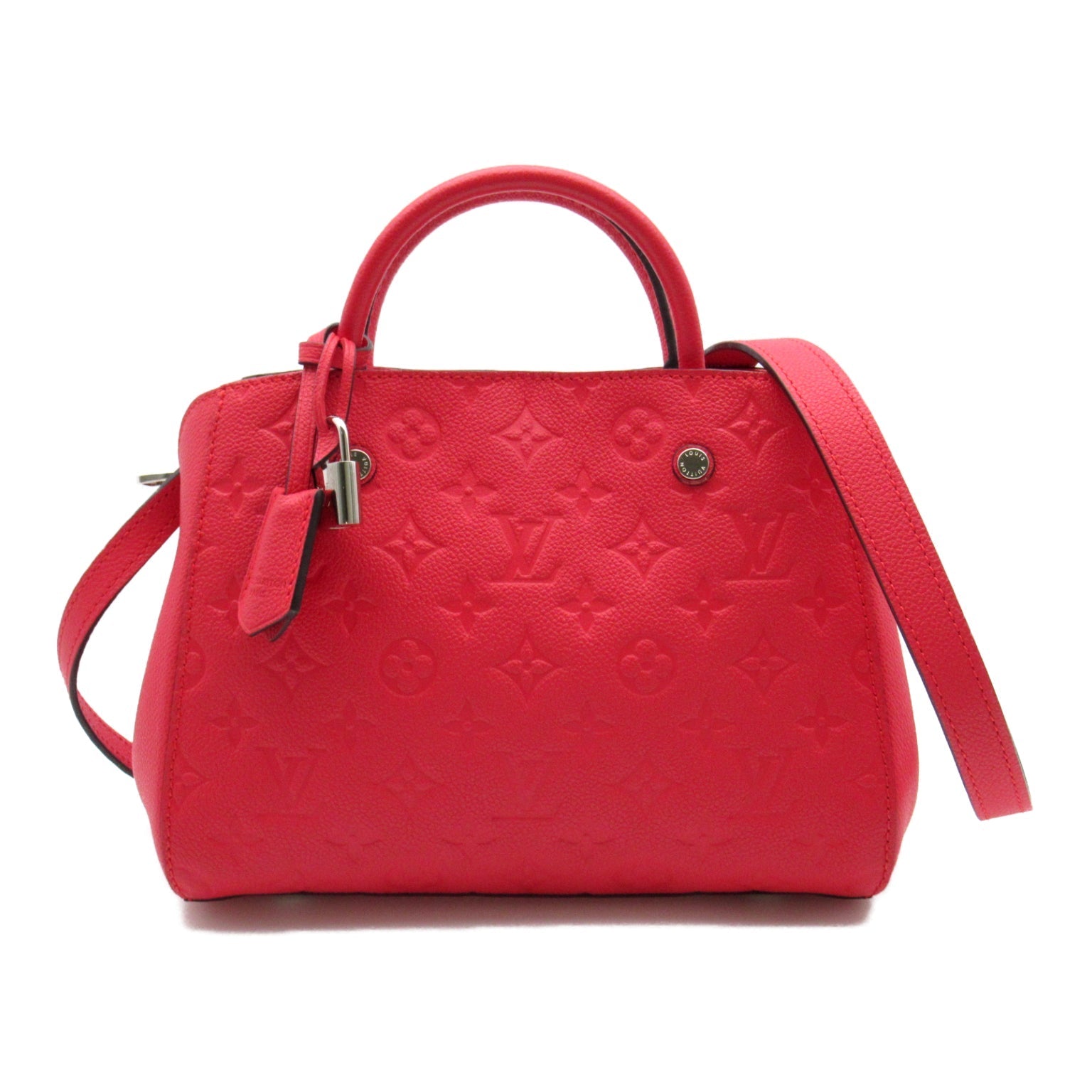Louis Vuitton Montaigne BB Shoulder Bag Leather Monogram Emplant  Pink M54199