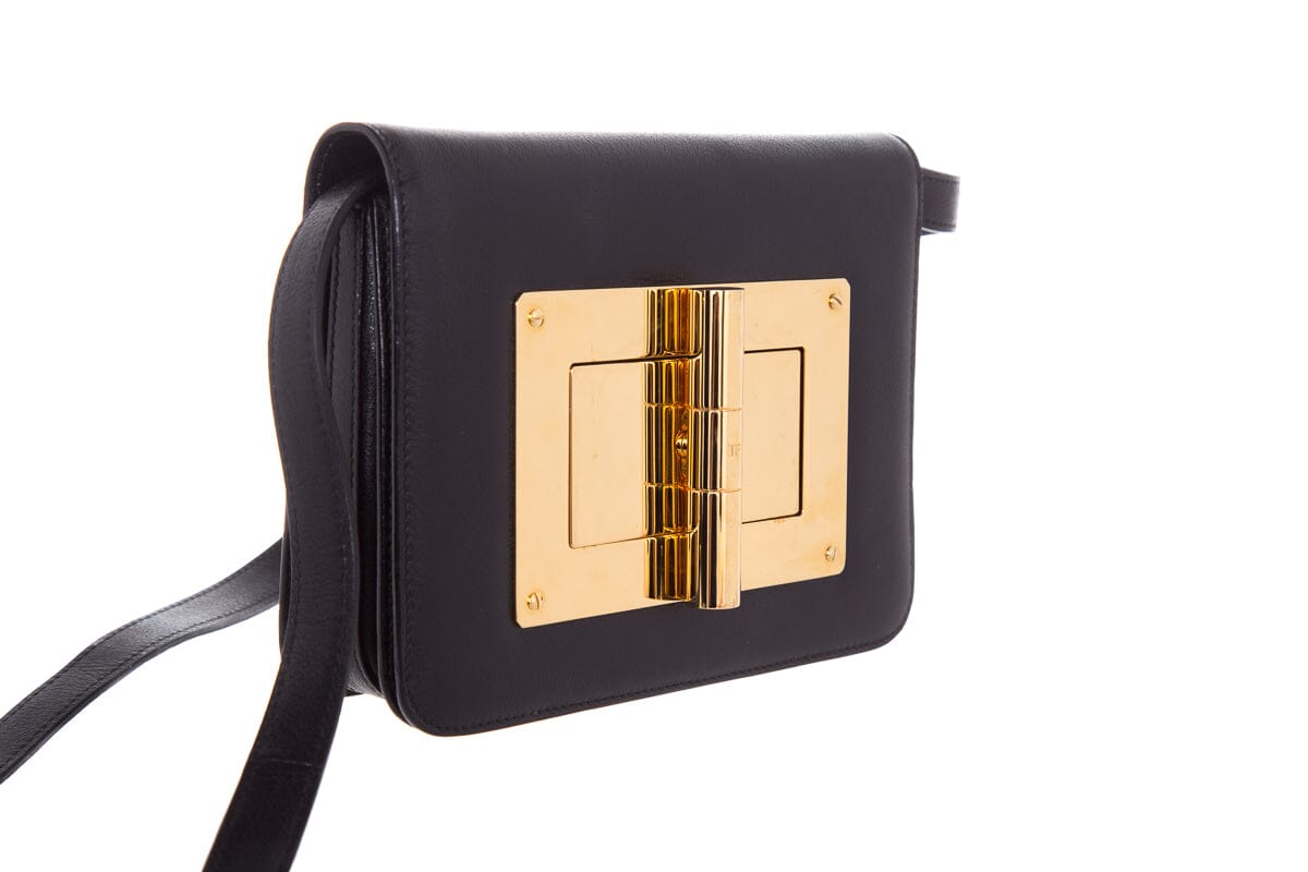 Tom Ford Natalia Black & Gold Handbag