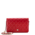 CHANEL Pearl Strap Wallet on Chain Quilted Lambskin