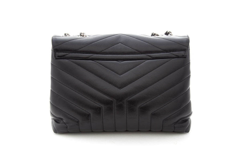 YSL Black Matelasse Calfskin Handbag