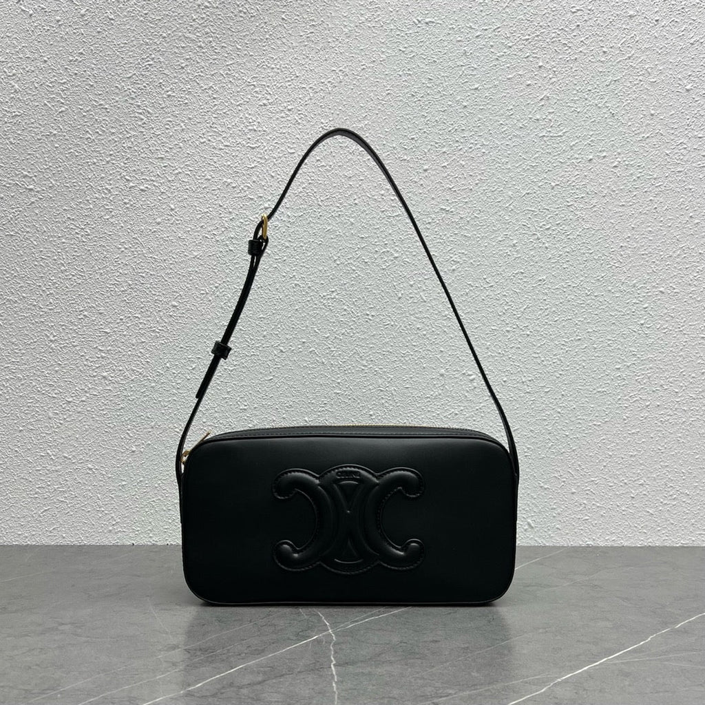 GLAMI Camera Shoulder Bag Cuir Triomphe Black For Women 10in/26cm