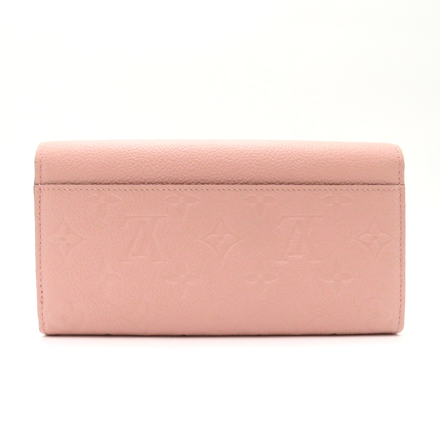 Louis Vuitton Portefolio Sarah Double Fold Wallet Leather Monogram Emplant  Pink M61291