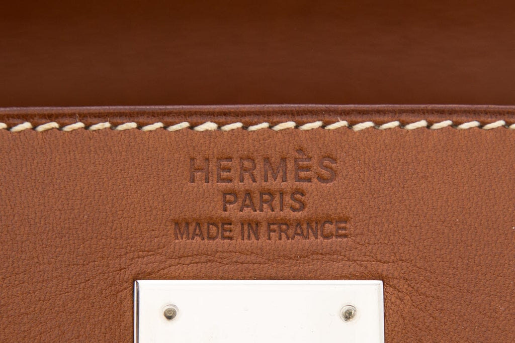 HermÃƒÆ’Ã‚Â¨s Vintage Kelly 40 Crinoline & Barenia Leather Handbag