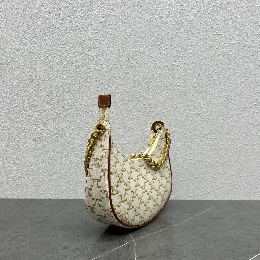 GLAMI MeGLAMIum Ava Chain In Triomphe Canvas White For Women 10in/25cm