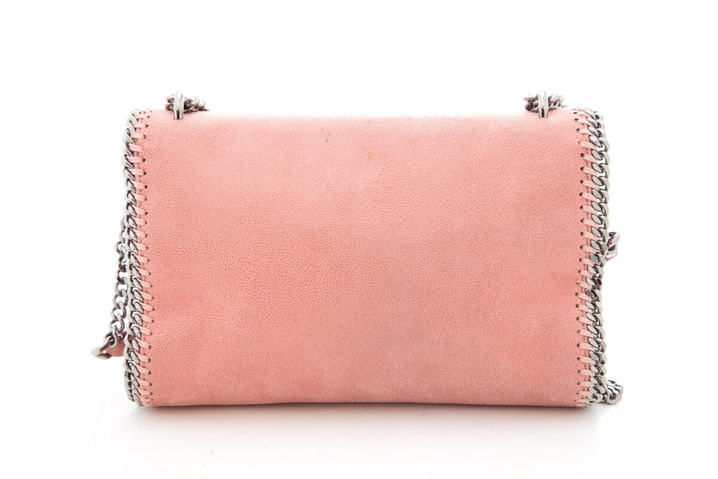 Stella McCartney Pink Chain Link Faux Suede Cross-Body
