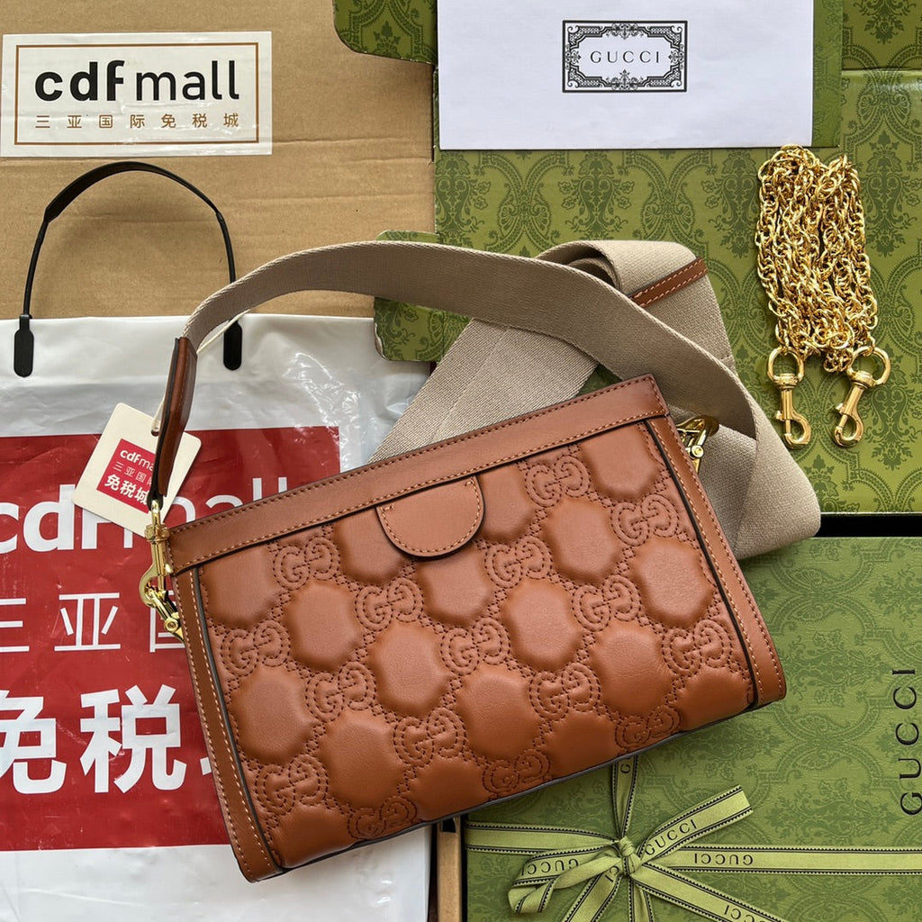 Glami MatelassÃƒÂ© Small Bag Brown For Women, Women’s Bags 10.2in/26cm GlamiÃ¢â‚¬Å½ 702200 UM8HG 2595