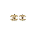 Chanel CC Faux Pearl Clip On Earrings