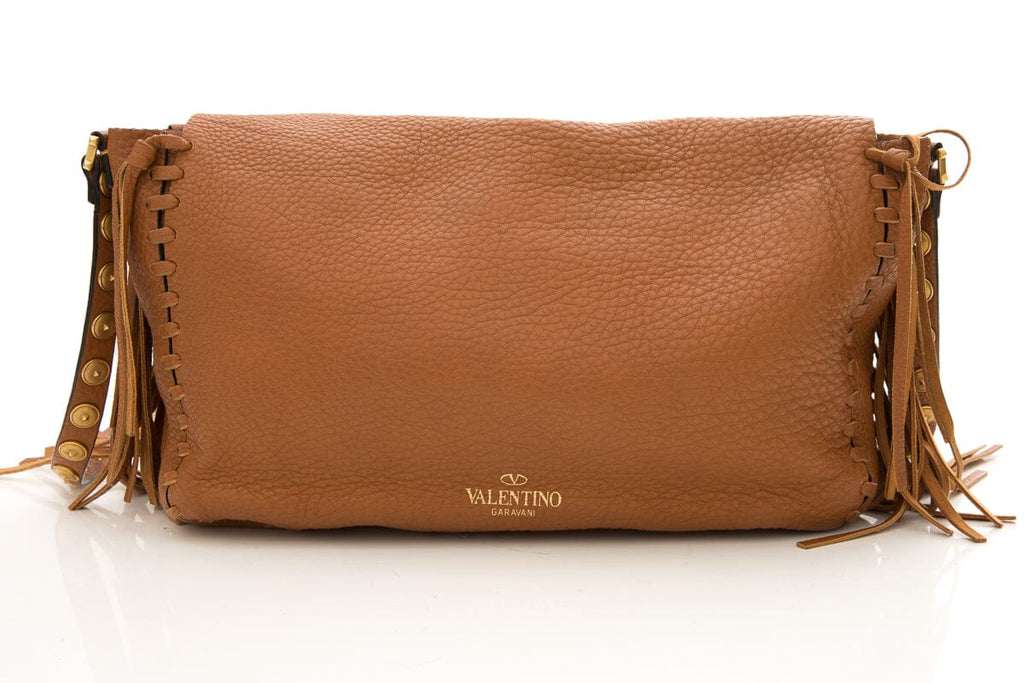 Valentino Brown Fringe Handbag