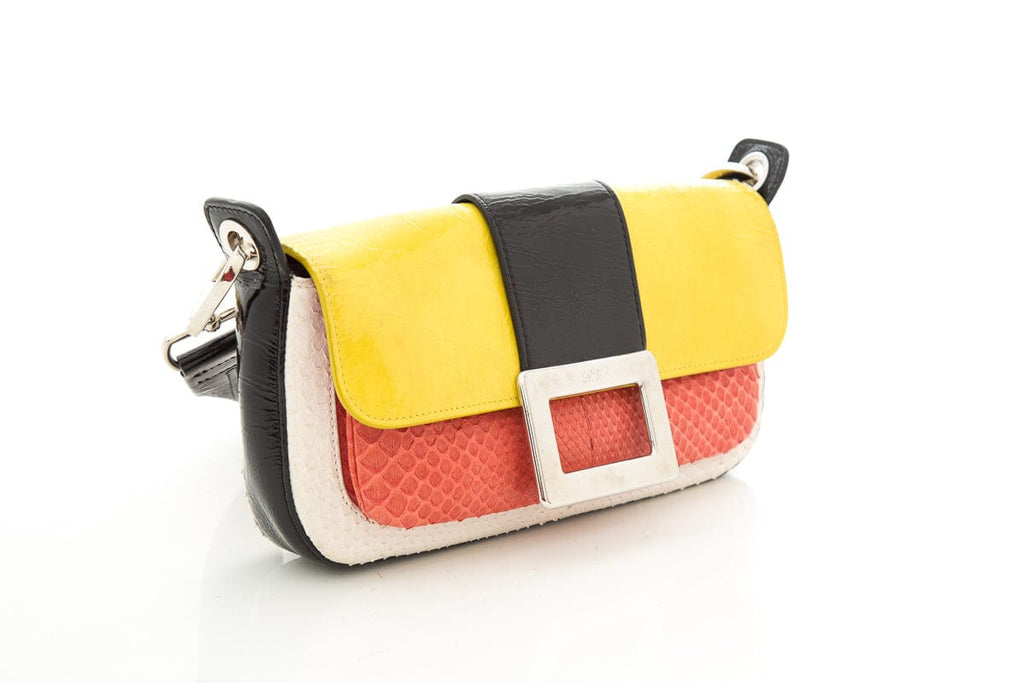 Roger Vivier Multi Colorblock Exotic Handbag