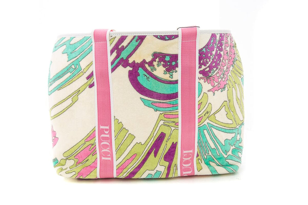 Emilio Pucci Multicolor Terry Cloth Tote