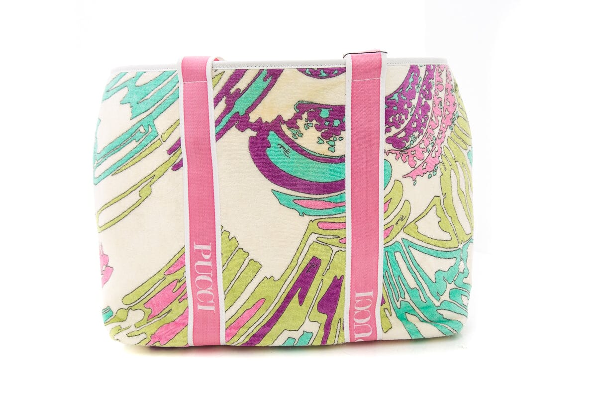 Emilio Pucci Multicolor Terry Cloth Tote