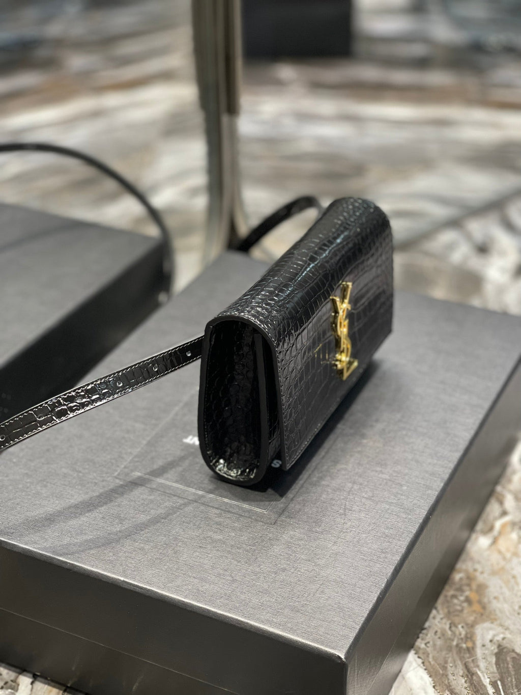 YSSL Kate Belt Bag Light Black For Women, Women’s Bags 7in/18cm YSL