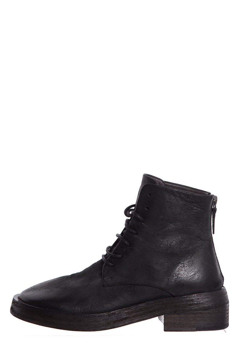 Marsell Black Leather Lace-Up Ankle Boot SZ 36 NWT