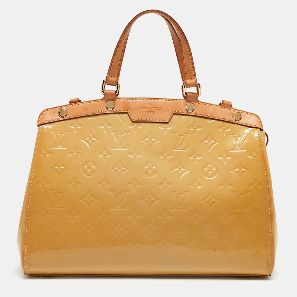 Louis Vuitton Citrine Monogram Vernis Brea Mm Bag