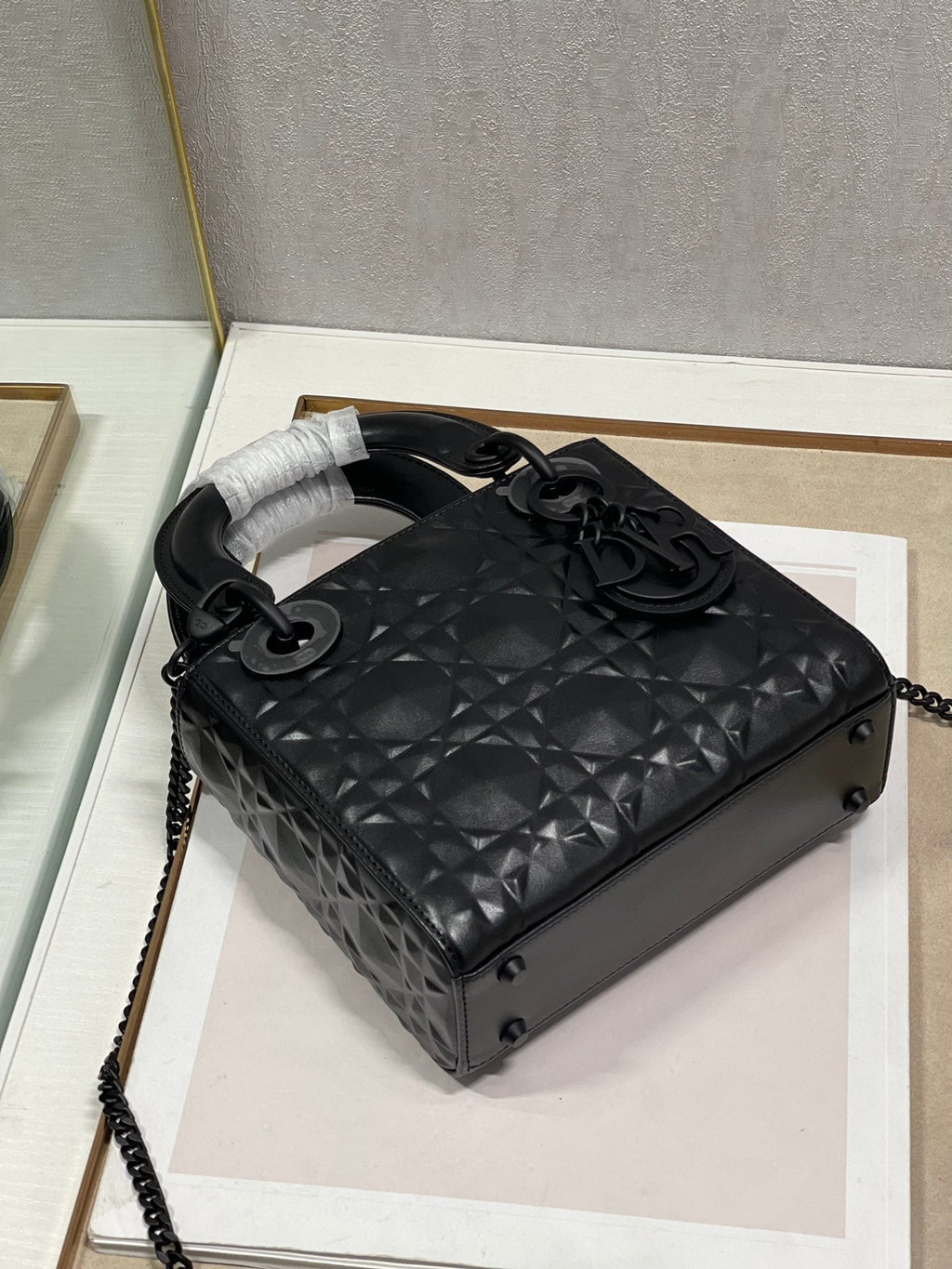 GLAMI Mini Lady Bag Cannage with Beaded Motif, Black, For Women WomenÃ¢â‚¬â„¢s Handbags, Crossbody Bags, 17cm CD M0505SNEA_M900