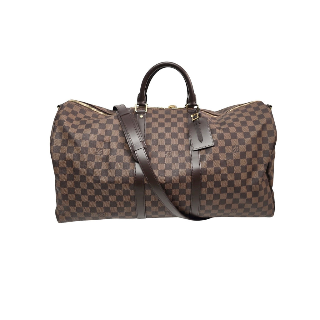 Louis Vuitton Damier Ebene Keepall Bandoulière 55 Duffel