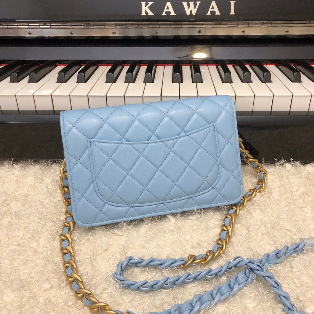 CHLOriginal Small Classic Flap Bag Gold Hardware Blue For Women, Women’s Handbags, Shoulder Bags 7.5in/19cm AP33814