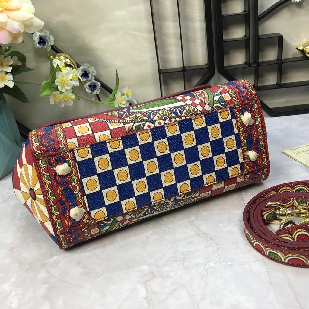 GLAMI 90s Sicily Bag With Logo Print Multicolor For Women 10.2in/26cm GLAMI