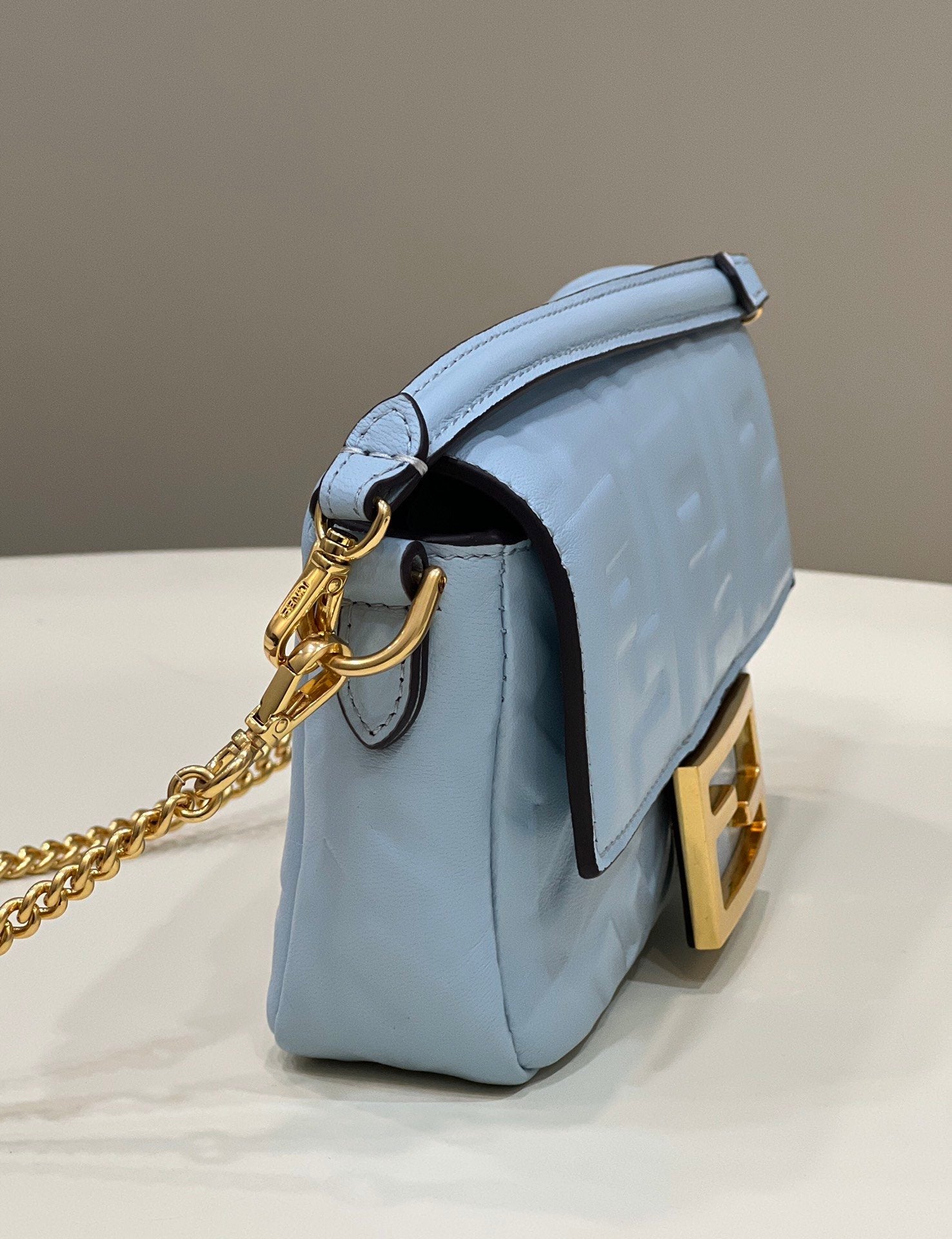 FI Baguette Blue For Women, Handbags, Shoulder And Crossbody Bags 7.5in/19cm FF 8BS017