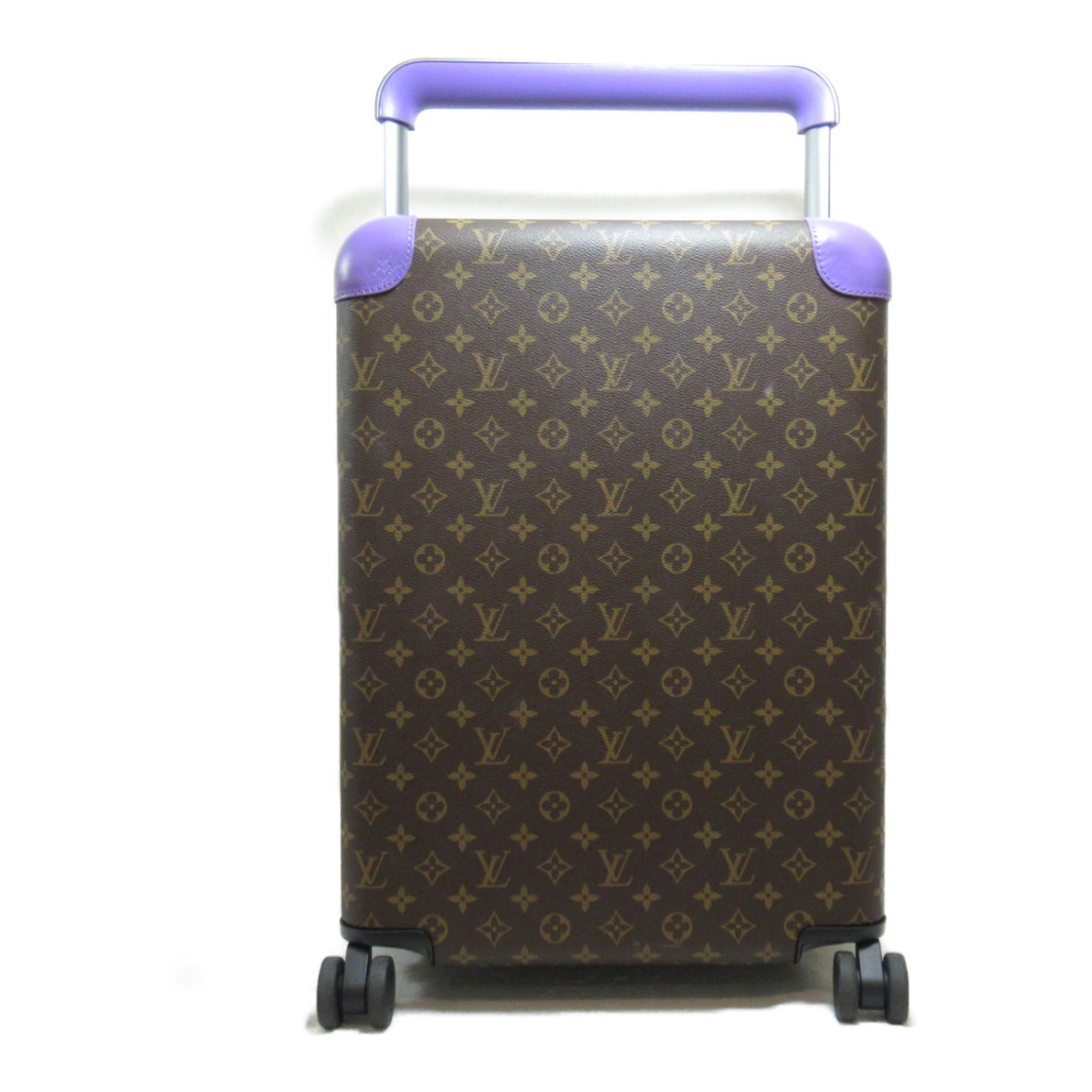 ルイ・ヴィトン LOUIS VUITTON ホライゾン LVカラーマニア キャリーバッグ バッグ PVCコーティングキャンバス モノグラム・マカサー メンズ レディース ブラウン系 マロン/ヴィオレフォンセ M46782 【中古】｜