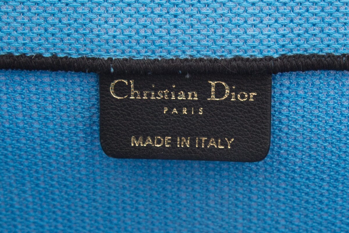Christian Dior Pink &  Blue Zebra Printed Book Tote