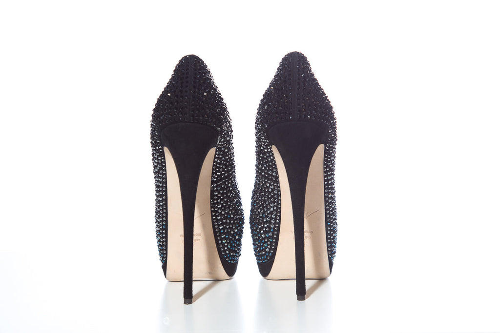 Guiseppe Zanotti Teal & Black Pumps SZ 38