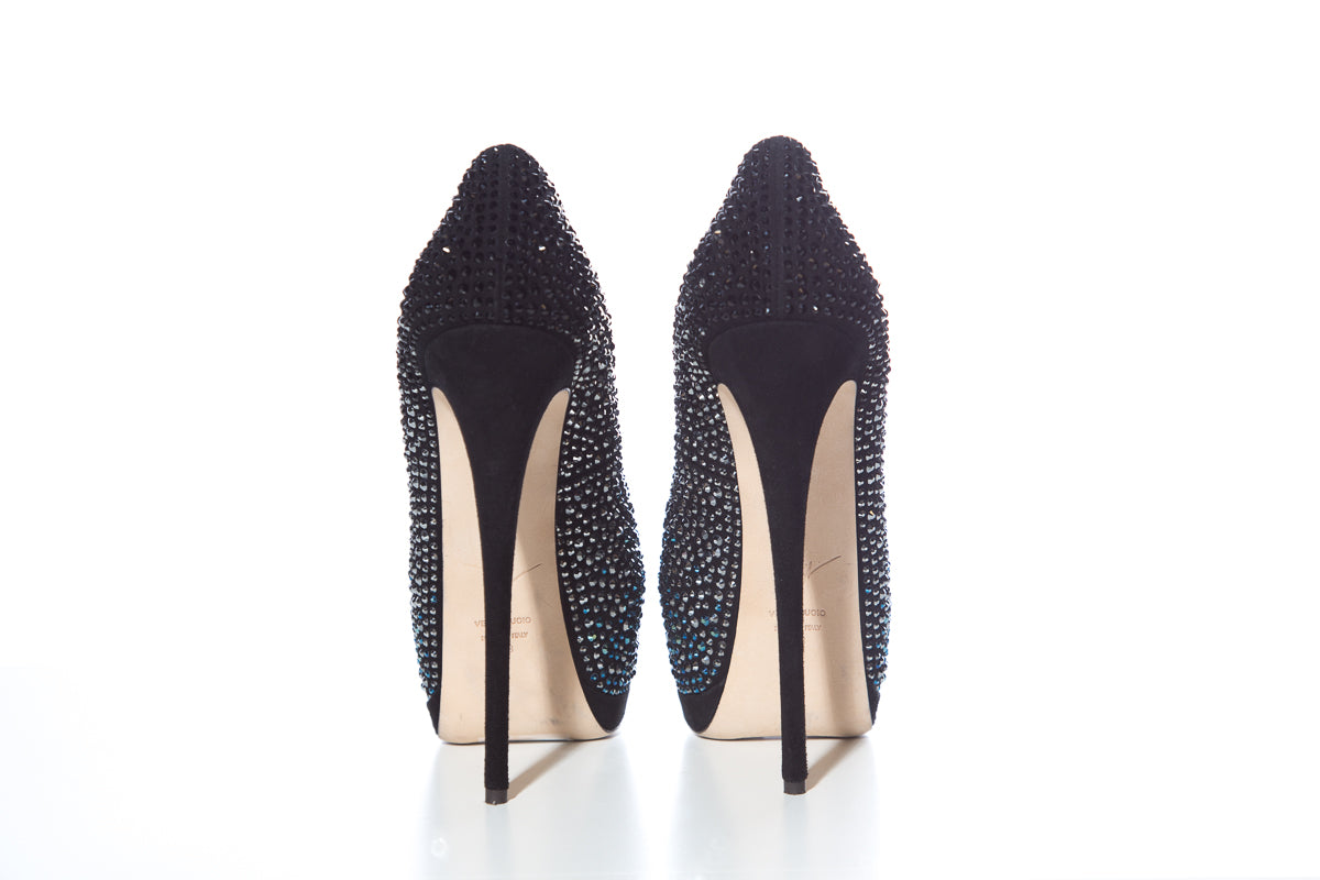 Guiseppe Zanotti Teal & Black Pumps SZ 38