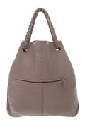 Bottega Veneta Grey Leather Tote Handbag