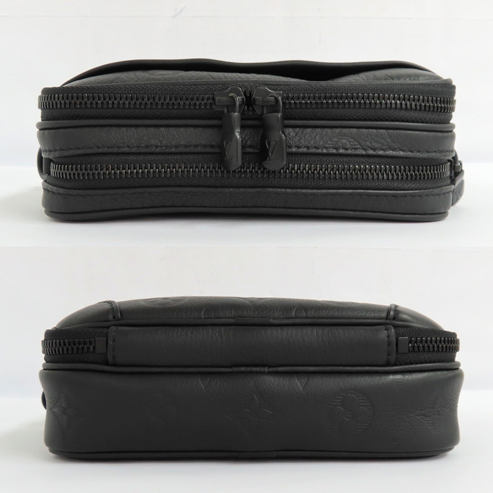 Louis Vuitton Alma Wearable Wallet NV M82544 Monogram Shadow Black Shoulder Bag Cross Body Leather Mens Unisex