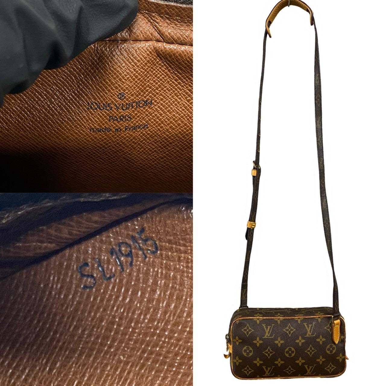 Louis Vuitton Pochette Marly Bandouliere Canvas Crossbody Bag
