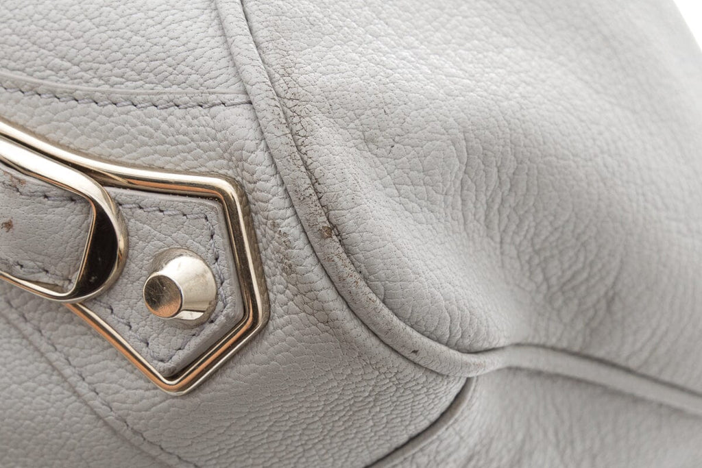 Balenciaga Dove Grey "Metallic Edge Medium City Bag" Cross-Body