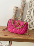 CHLSmall Hobo Bag Gold Hardware PiNike For Women, Women’s Handbags, Shoulder Bags 7.5in/19cm