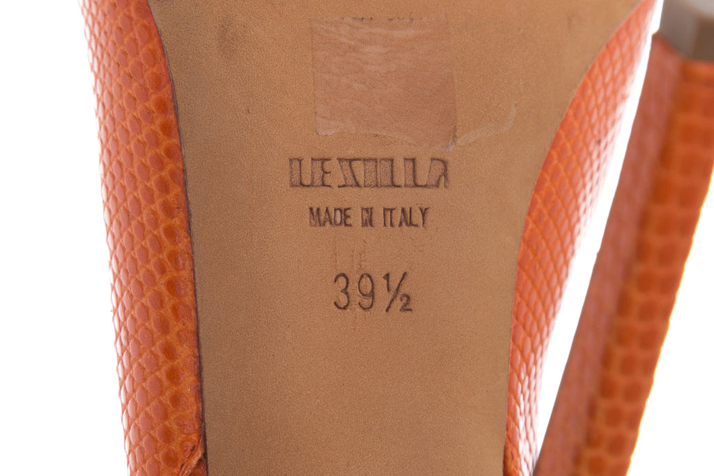 Le Silla Orange Platform Heels SZ 39.5