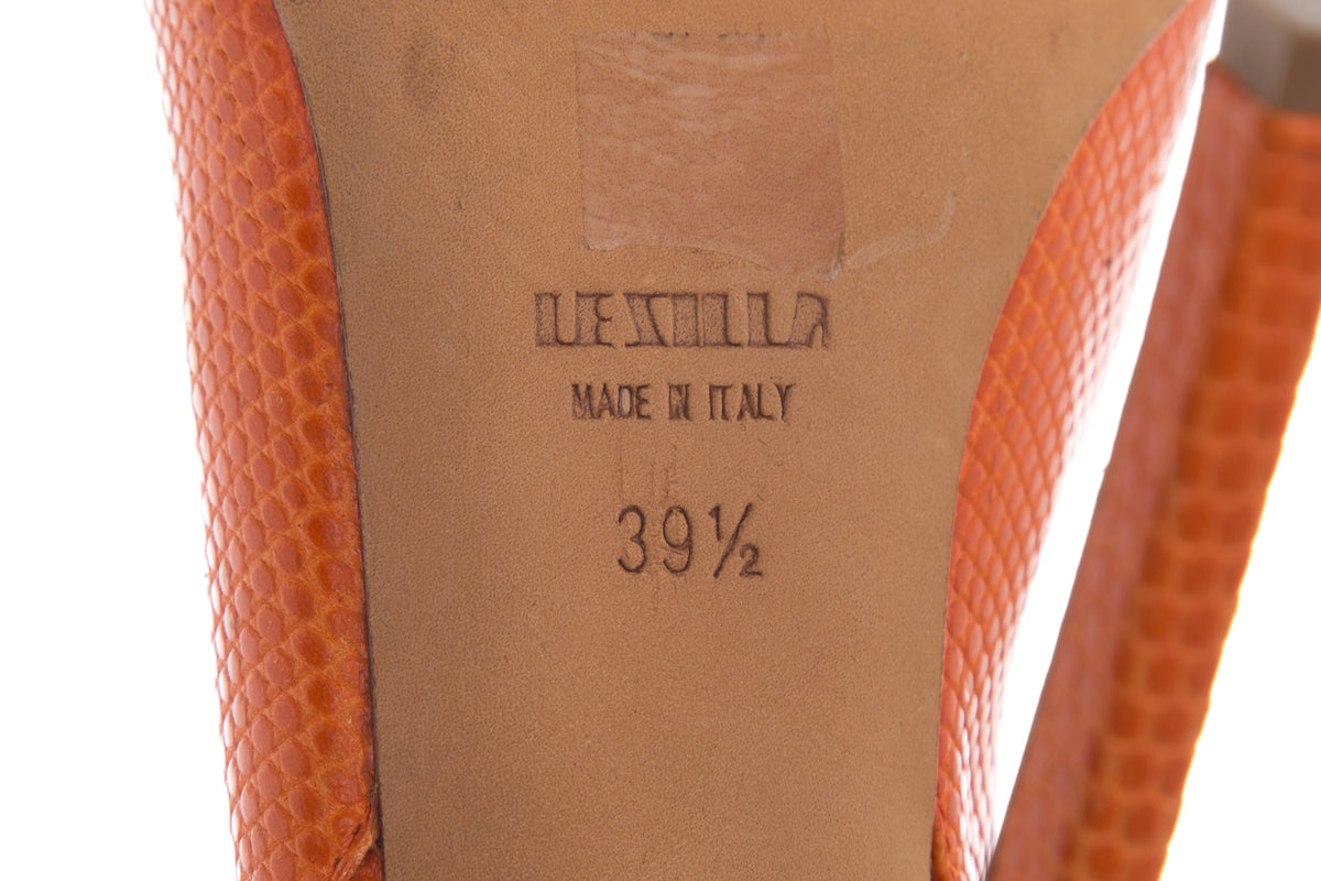 Le Silla Orange Platform Heels SZ 39.5