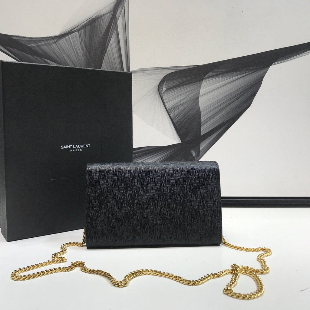 GLAMI Uptown Chain Wallet Black For Women 7.4in/19cm YSL 6077881GF0J1000