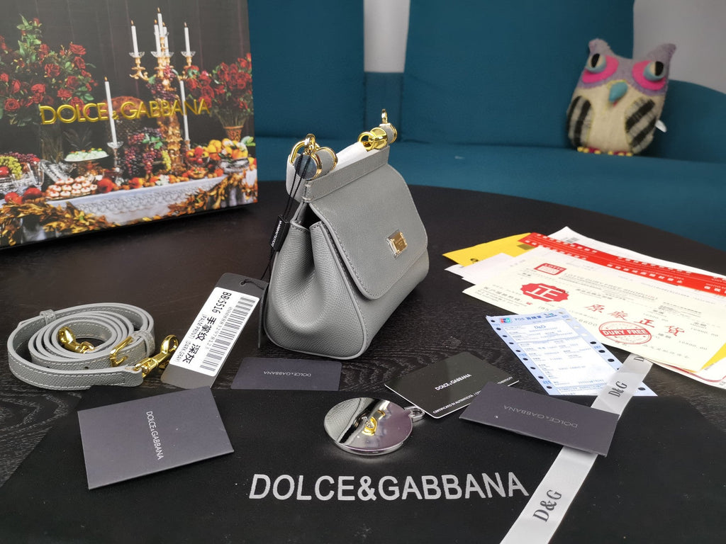 GLAMI Small Sicily Bag In Dauphine Gray For Women 7.5in/19cm GLAMI