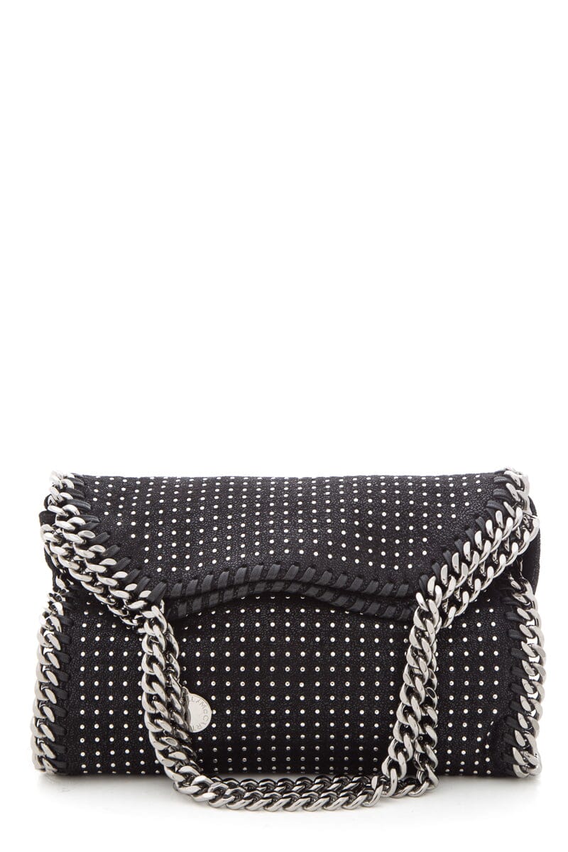 Stella McCartney Black Shaggy Deer Studded Handbag