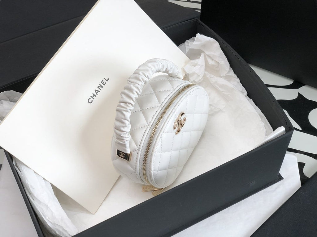 CHLVanity Case Shiny Gold White Bag For Women 9.5cm/3.7in